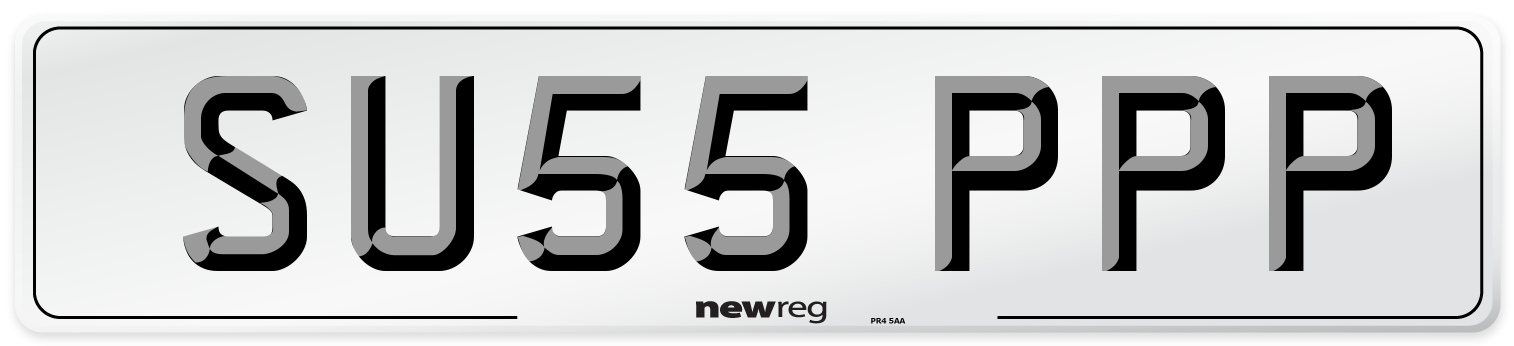 SU55 PPP Number Plate from New Reg